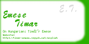 emese timar business card